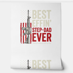 Best Effin Step-Dad Ever Patriotic Vintage Vector_ Wallpaper