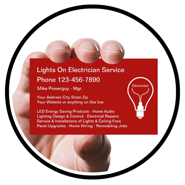Best Electrician Business Card (Creator Uploaded)