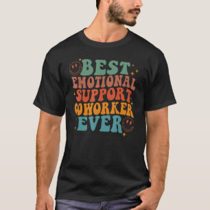 Best Emotional Support Coworker Ever on back T-Shirt