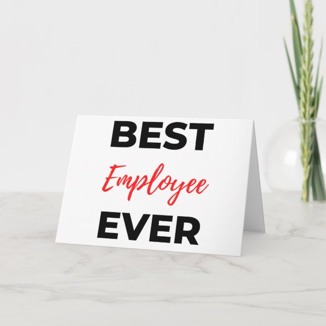 Best Employee Ever 2 Card (Front)
