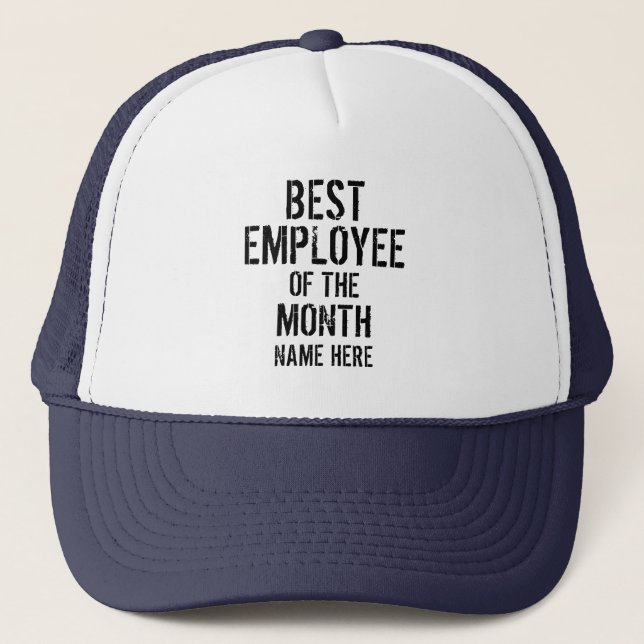 BEST EMPLOYEE OF THE MONTH PERSONALIZE TRUCKER HAT (Front)