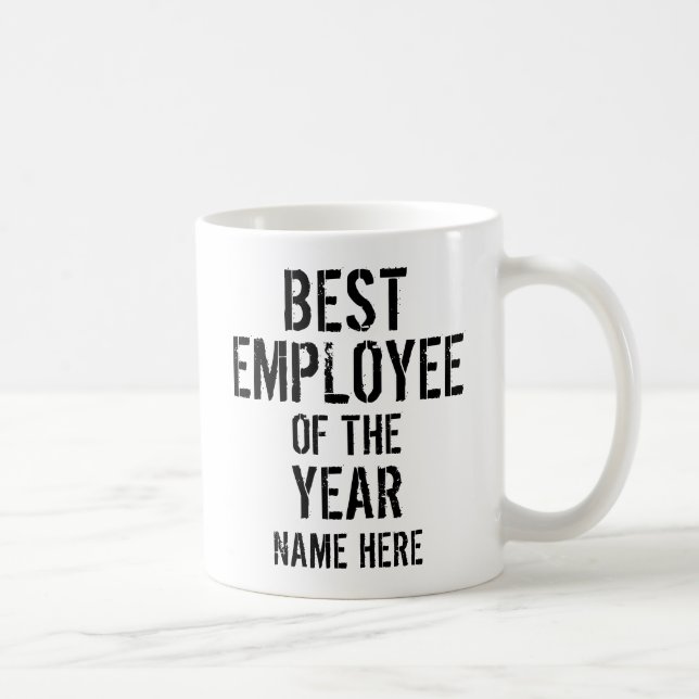 BEST EMPLOYEE OF THE YEAR PERSONALIZE  COFFEE MUG (Right)