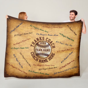 Best End of the Baseball Season Gifts to Coaches Fleece Blanket