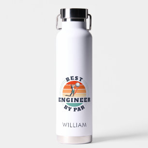 Best Engineer By Par Personalised Birthday Retro Water Bottle