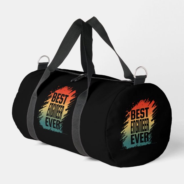 BEST ENGINEER EVER  DUFFLE BAG (Left Corner)