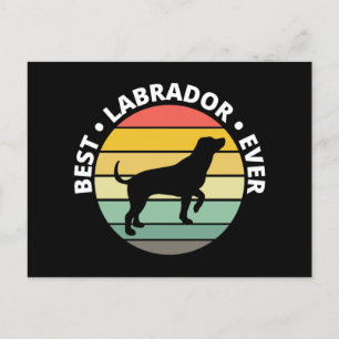 Best English Lab Labrador Retriever Retro Holiday Postcard