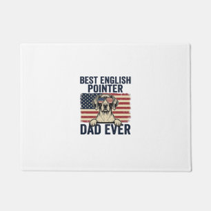 Best English Pointer Dad Ever Patriotic Dog Doormat