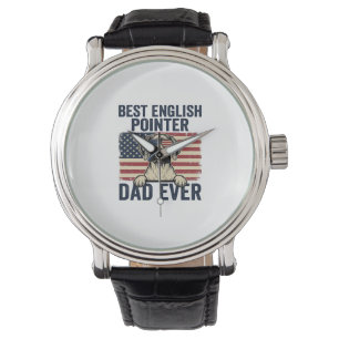 Best English Pointer Dad Ever Patriotic Dog Watch