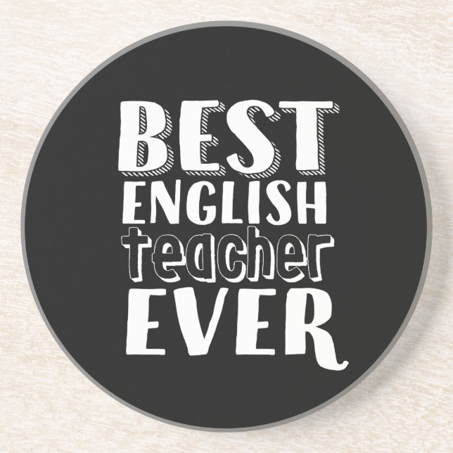 Best English Teacher Ever Teacher's Day Gift Coaster (Front)