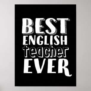 Best English Teacher Ever Teacher's Day Gift Poster