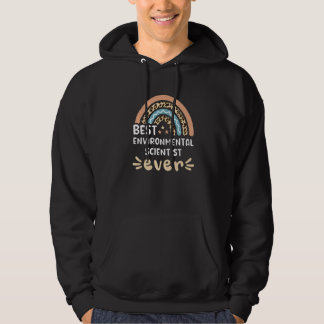 Best Environmental Scientist Ever Leopard Rainbow  Hoodie
