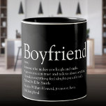 Best Ever Boyfriend Definition Black and White Two-Tone Coffee Mug<br><div class="desc">Ideal for your best ever boyfriend to create a unique anytime gift. A perfect way to show him how amazing he is every day. Designed by Thisisnotme©</div>