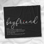 Best Ever Boyfriend Definition Script Love Heart Fleece Blanket<br><div class="desc">Personalise for your best ever boyfriend to create a unique  gift. A perfect way to show him how amazing he is every day. You can even customise the background to their favourite colour. Designed by Thisisnotme©</div>