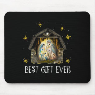 Best Ever Christmas Cool Jesus Nativity Scene Chri Mouse Pad