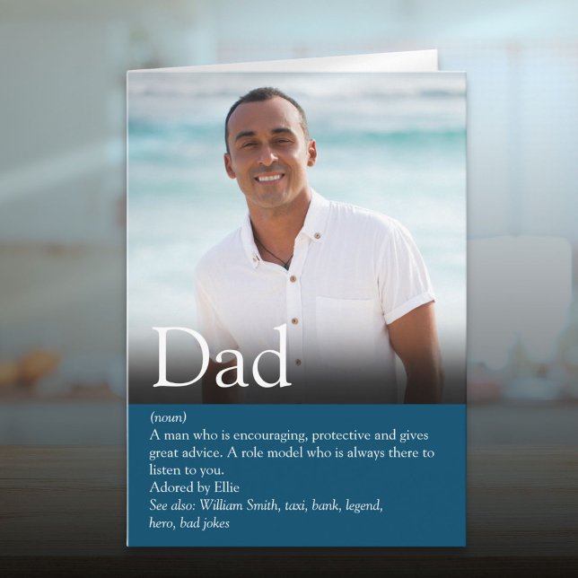 Best Ever Dad Daddy Father Definition Photo Card (Best Ever Dad Daddy Father Definition Photo Card)