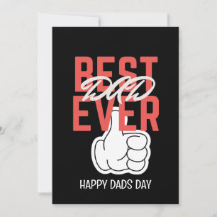 Best Ever Dad Fathers day Holiday Card