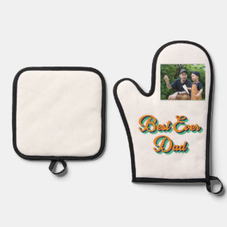Best Ever Dad Oven Mitt & Pot Holder Set
