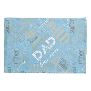 Best Ever Dad Word Cloud Blue ID263 Pillowcase