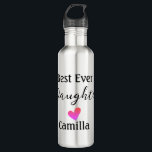 Best ever daughter add name dad mum daughter day l 710 ml water bottle<br><div class="desc">design</div>