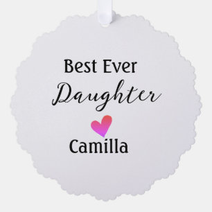Best ever daughter add name dad mum daughter day l tree decoration card
