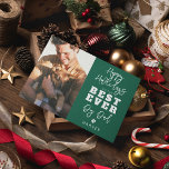 Best Ever Dog Dad | Photo Holiday Card<br><div class="desc">This Christmas, let's celebrate our four-legged best friends and the humans who love them unconditionally. Check out our 'Happy Howlidays' card, personalised with your pup's name and a favourite photo. Perfect for gifting the world's best dog dad! With an added paw print to seal the deal, this isn't just a...</div>