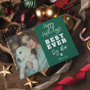 Best Ever Dog Dad   Photo Holiday Card