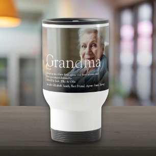 Best Ever Grandma, Grandmother Definition Photo Travel Mug