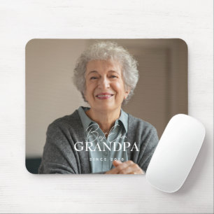 Best Ever Grandma Since 20XX Simple Elegant Photo Mouse Pad