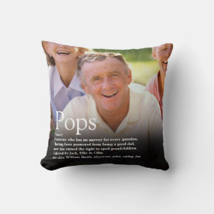 Best Ever Grandpa, Grandad, Papa Definition Photo Cushion