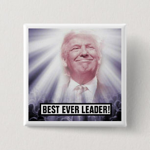 Best  Ever  Leader 15 Cm Square Badge