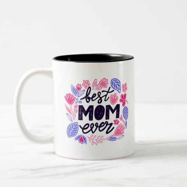 Best Ever Mum Coffee Tone Mug (Left)