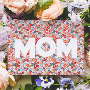 Best Ever Mum Floral Pattern Mother's Day Card