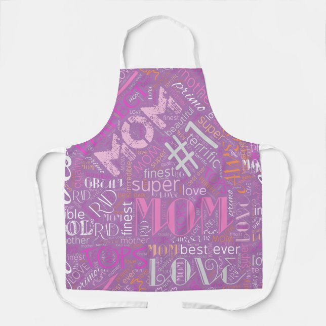 Best Ever Mum Word Cloud ID262 Apron (Front)