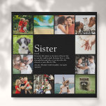Best Ever Sister Definition 12 Photo Modern Faux Canvas Print<br><div class="desc">Personalise with 12 favourite photos and personalised text for your special sister to create a unique gift. A perfect way to show her how amazing she is every day. You can even customise the background to their favourite colour. Designed by Thisisnotme©</div>