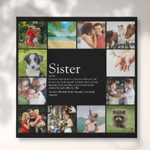 Best Ever Sister Definition 12 Photo Modern Faux Canvas Print