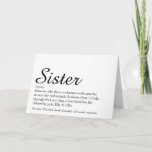 Best Ever Sister Definition Script Card<br><div class="desc">Personalise for your special sister or hermana (little or big) to create a unique gift. A perfect way to show her how amazing she is every day. Designed by Thisisnotme©</div>