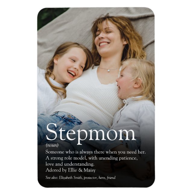 Best Ever Stepmom, Stepmother Definition Photo Magnet (Vertical)