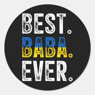 Best Ever Ukrainian Grandmother Grandmom Ukraine F Classic Round Sticker