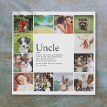 Best Ever Uncle Definition 12 Photo Modern Faux Canvas Print<br><div class="desc">Personalize with 12 favorite photos and personalized text for your special,  favorite Uncle to create a unique gift. A perfect way to show him how amazing he is every day. Designed by Thisisnotme©</div>