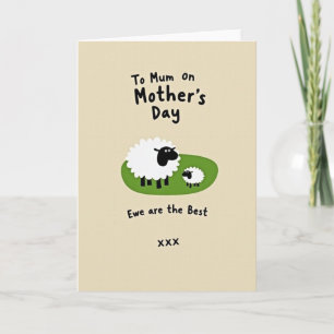 Best Ewe Mum Mothers Day Card