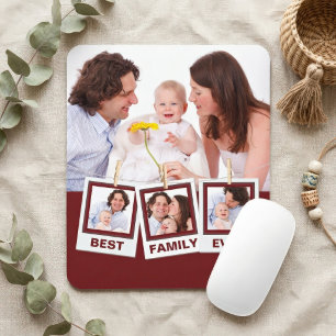Best Family Ever Custom Instagram 4 Photo Collage Mouse Pad