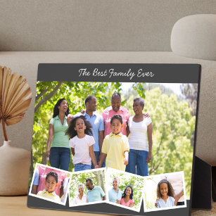 Best Family Ever - Custom Photo Collage w 5 Photos Plaque