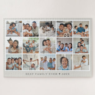 Best Family Ever Multi 15 Photo Collage Gallery Jigsaw Puzzle