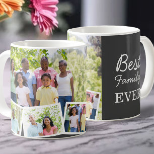 Best Family Ever Photo Collage - 4 Custom Photos Coffee Mug