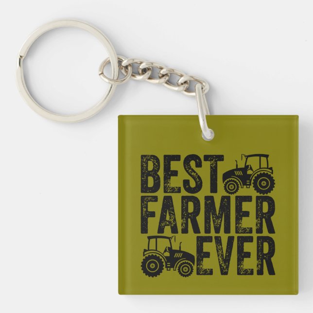 Best Farmer Ever - Farming Lovers Key Ring (Front)
