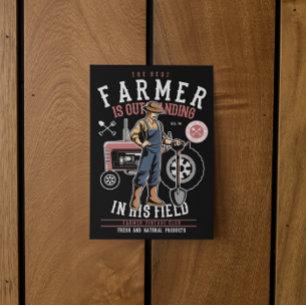 Best Farmer Vintage Mancave Postcard