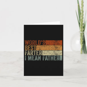 Best Farter I Mean Father Men Vintage Fathers Day Card