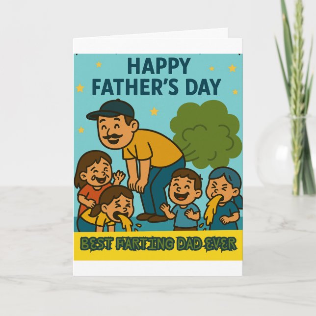 Best Farting Dad Ever Card (Front)