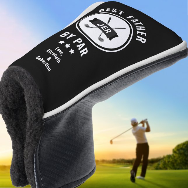 Best Father By Par Golfer Golf Lover Black Modern Golf Head Cover (Best Father By Par Golfer Golf Lover Black Modern Golf Head Cover)