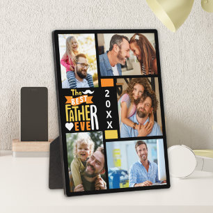 Best Father ever Collage 5photos children's Plaque